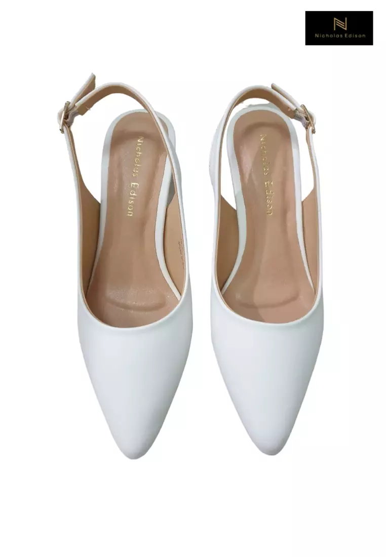 Nicholas Edison Heel Luxo White