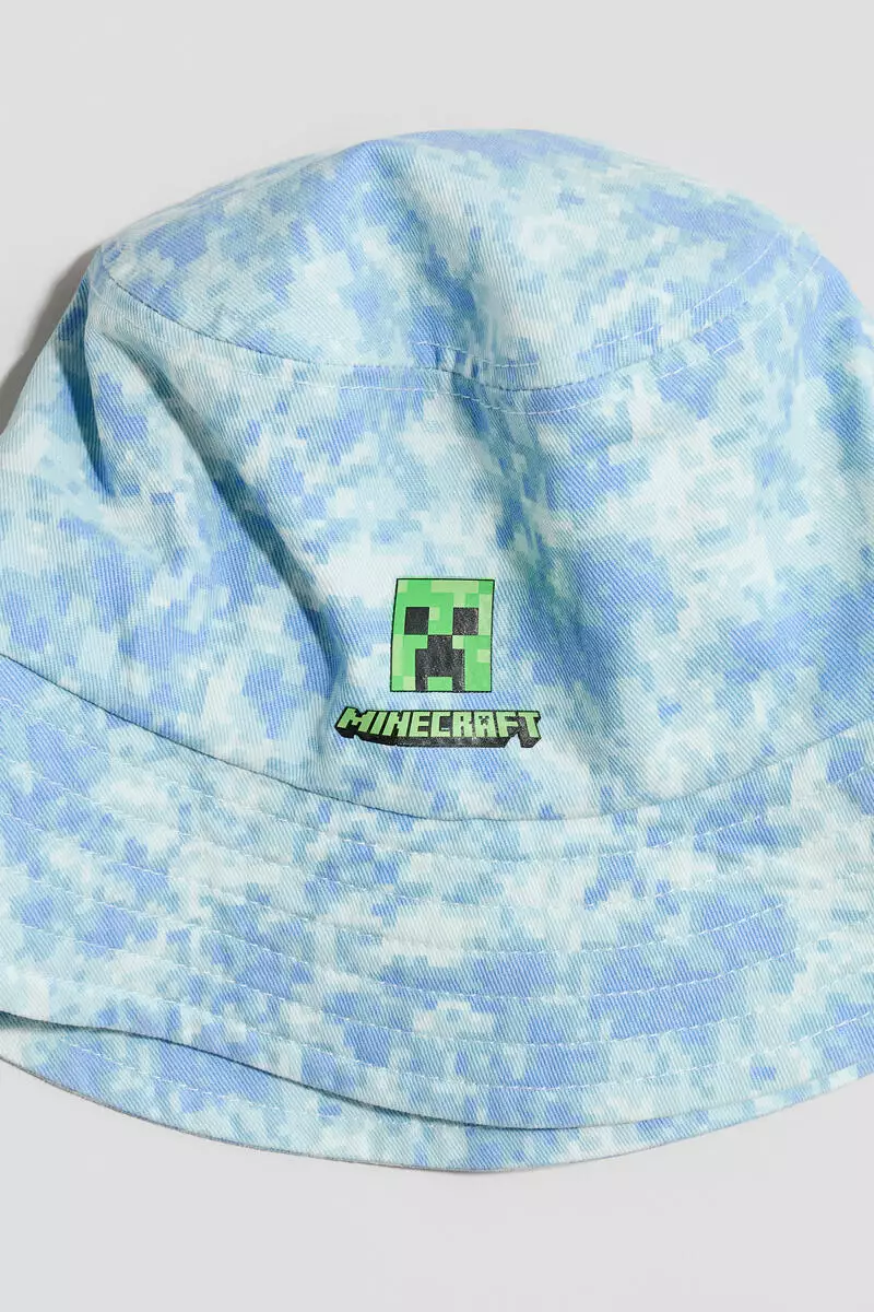 Printed cotton bucket hat