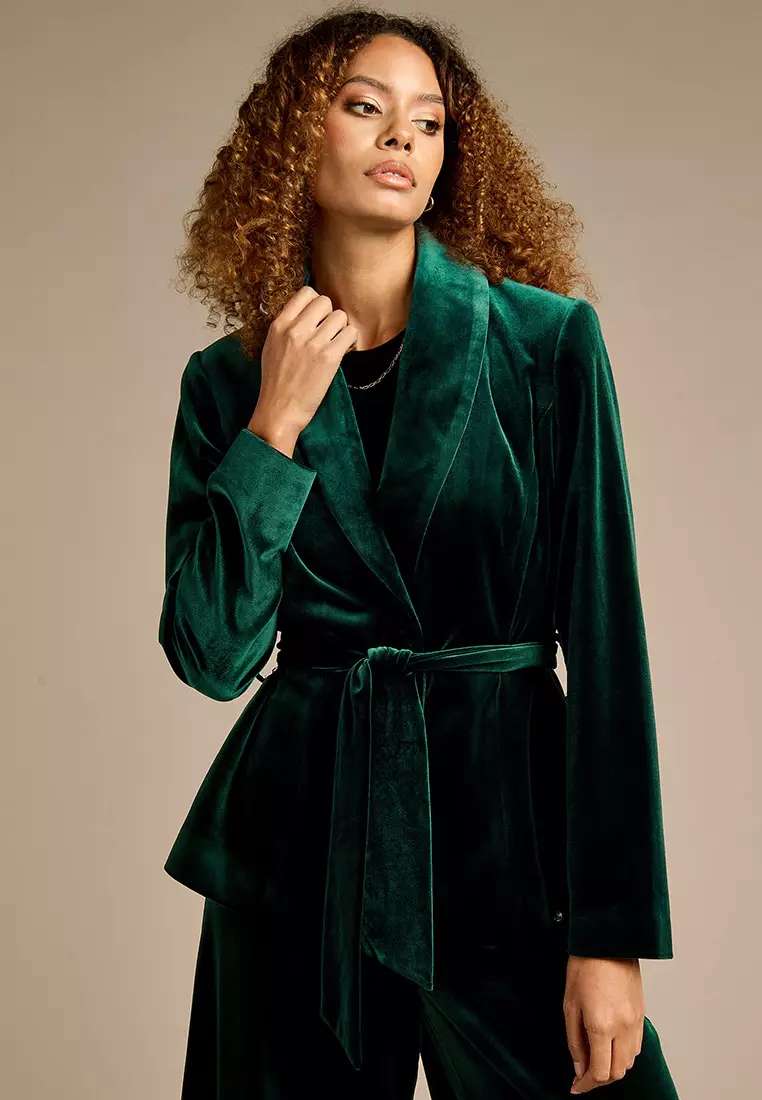 MY WEAKNESS 2025AW VELVET JACKET 新品タグ付き Buy GWD Claire Bottle Green Velvet Jacket 2025 Online | ZALORA