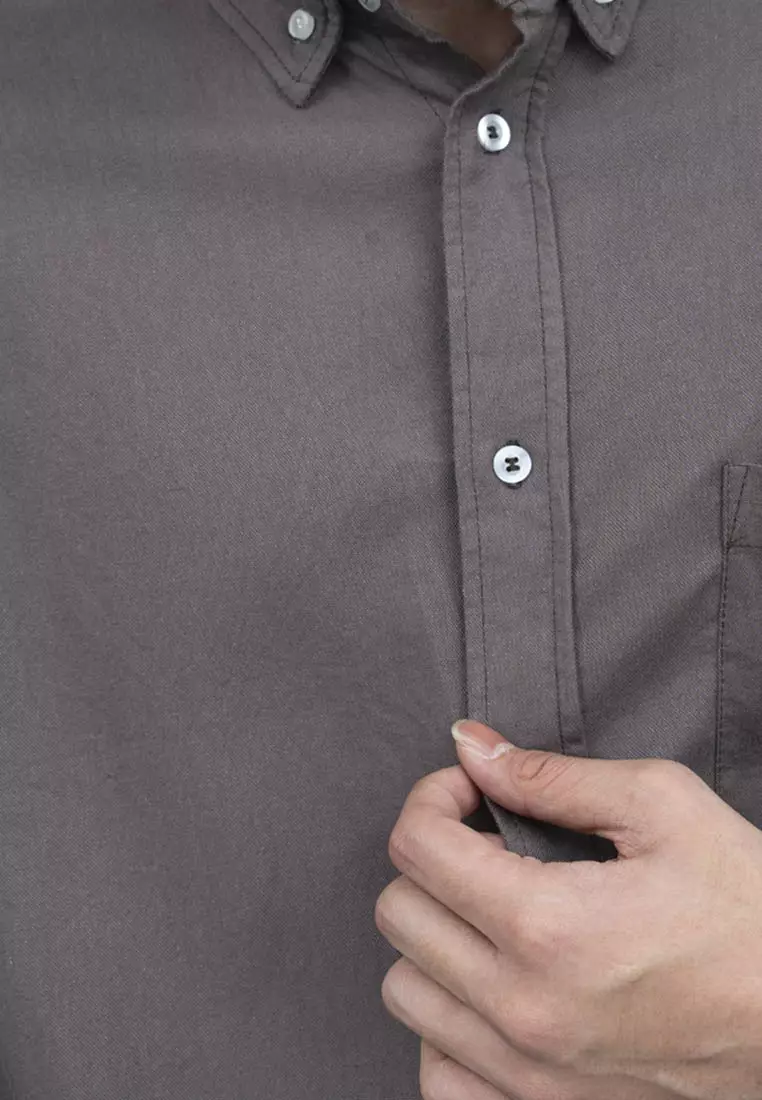 Houseofcuff Kemeja Pria Oversize/Outer Linen Look Unisex Abu Tua