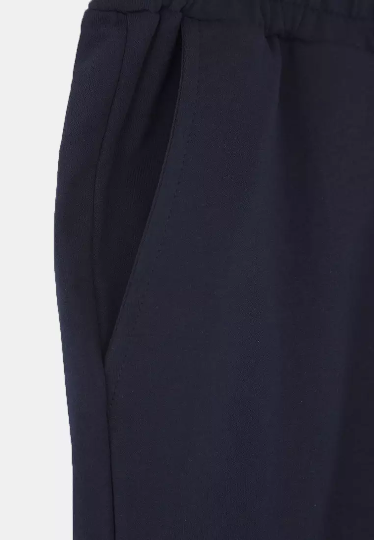 Navy Blue-Stone 2-Pack Regular/Normal Cut Cargo Pocket Drawcord Elastic Waist Shorts