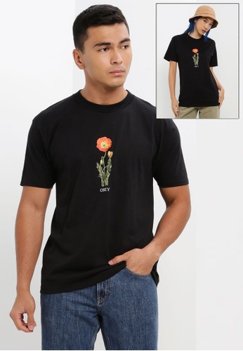 OBEY black Chaos Flower Tee 9EB59AA40A304EGS_1