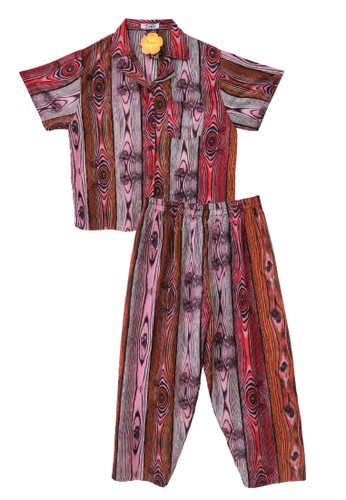 Tahlia pink Piyama Tie Dye Tahlia One Set Pyjamas Rayon motif Super Jumbo 72402AACC665BEGS_1