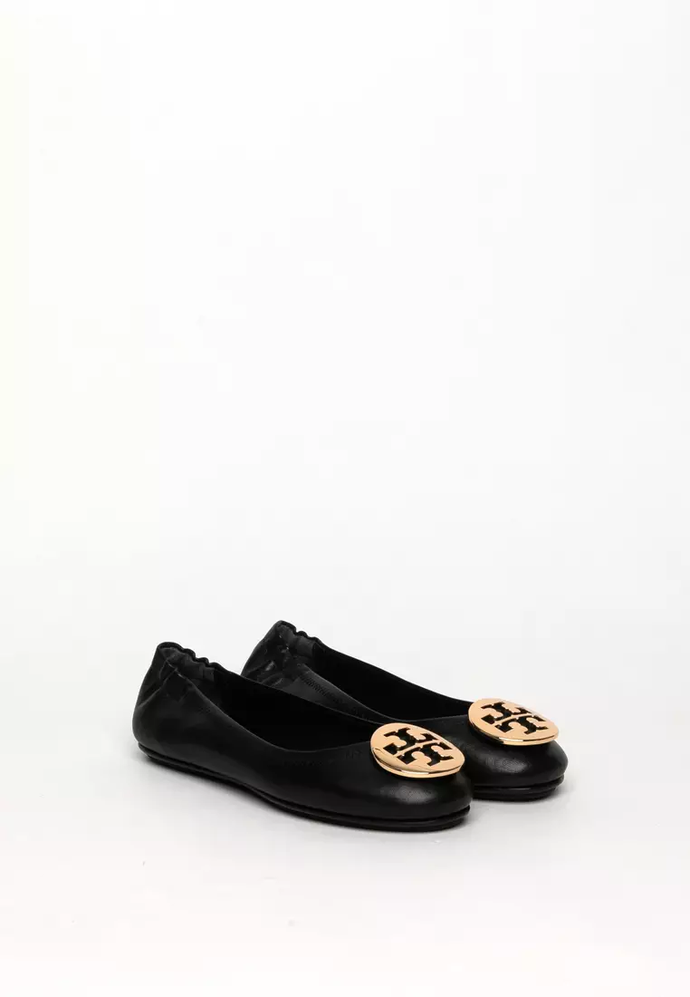 Tory burch minnie travel ballet with logo 2025