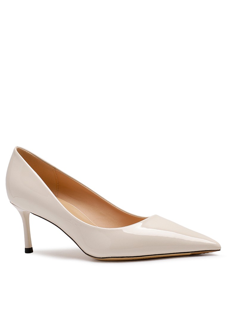 6.5CM Pointy Faux Patent Leather Pumps TE7193-3