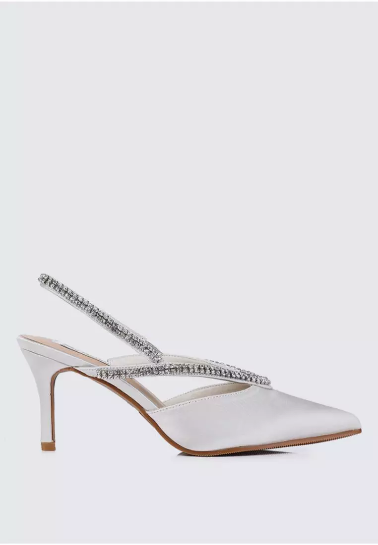 Discount on My Ballerine  shoes - SKU: My Ballerine Abigail Comfy Heels In Silver