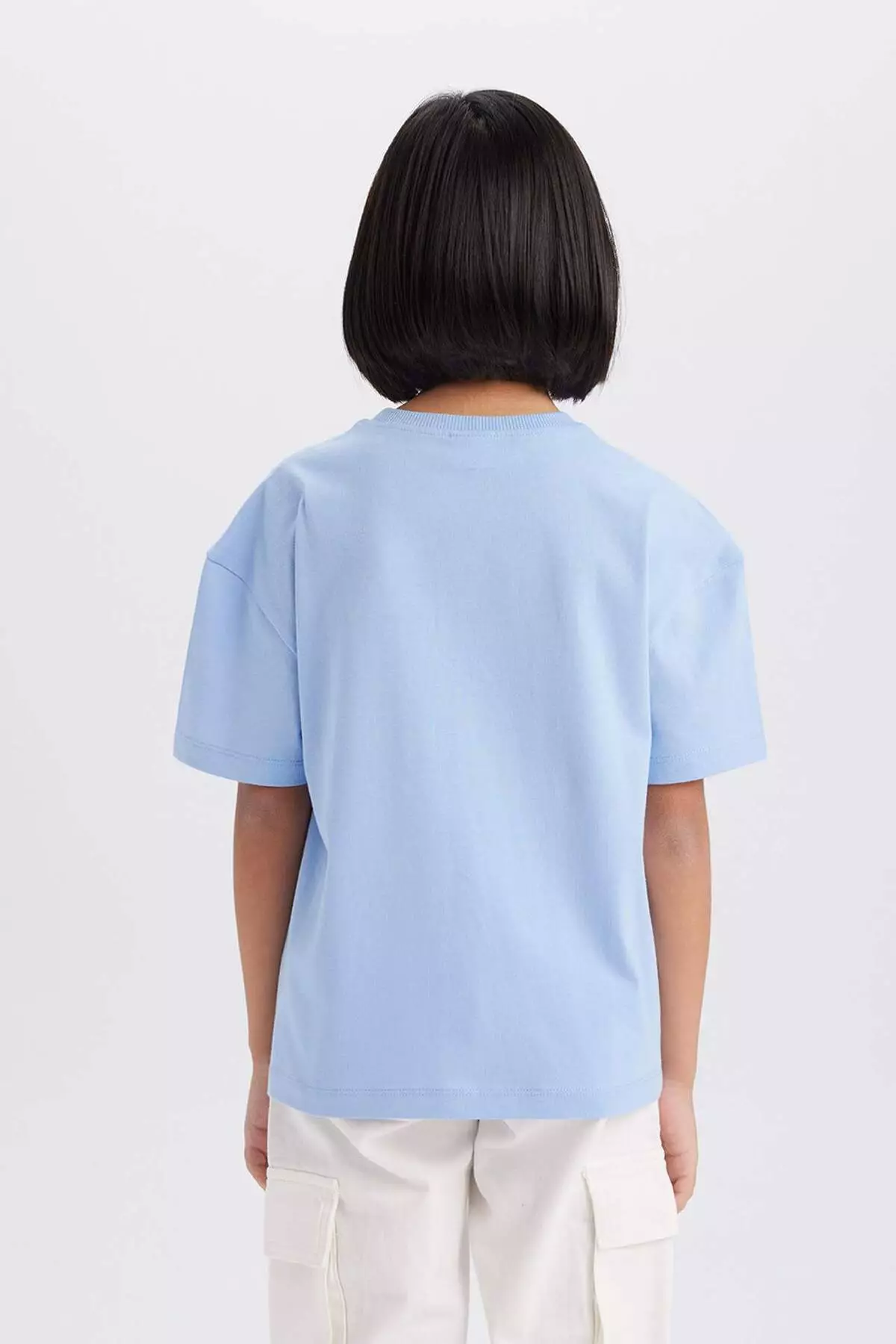 Girl's Relax Fit Crew Neck Printed Short Sleeve T-Shirt E0355A825Sm