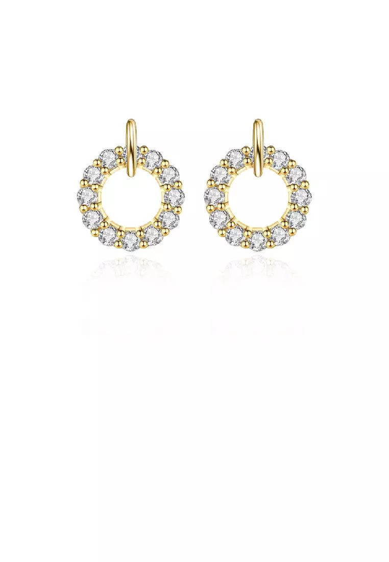 Buy Glamorousky 925 Sterling Silver Plated Gold Simple Fashion