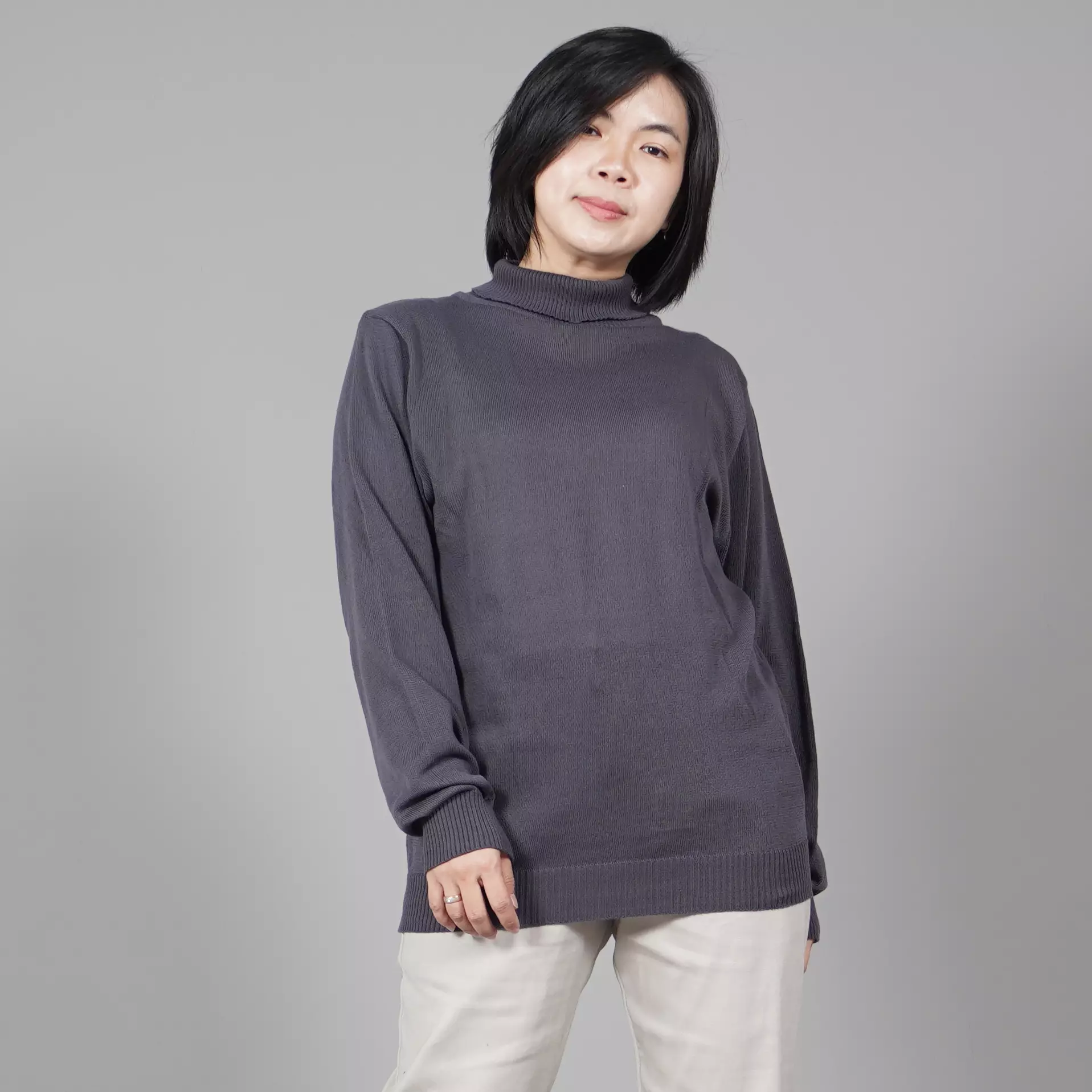 Jual Okechuku JEHOON High Neck Knit Outer Wanita Knit Turtle Neck