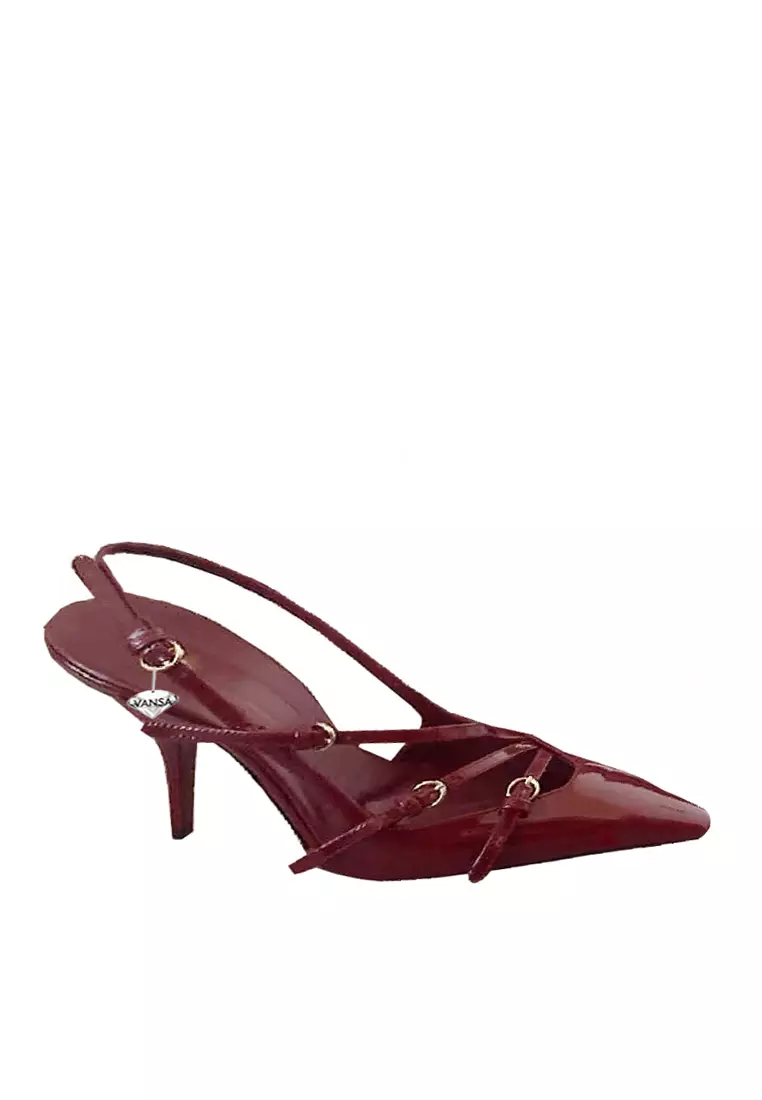 Discount on Twenty Eight Shoes  shoes - SKU: VANSA Fashion Patent Buckle Mid Heel VSW-H-6560.7