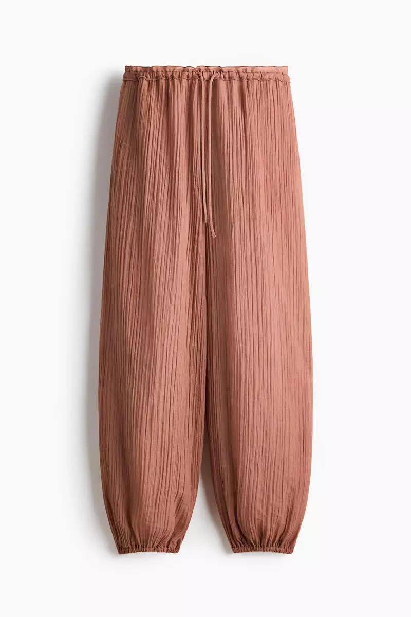Balloon drawstring trousers
