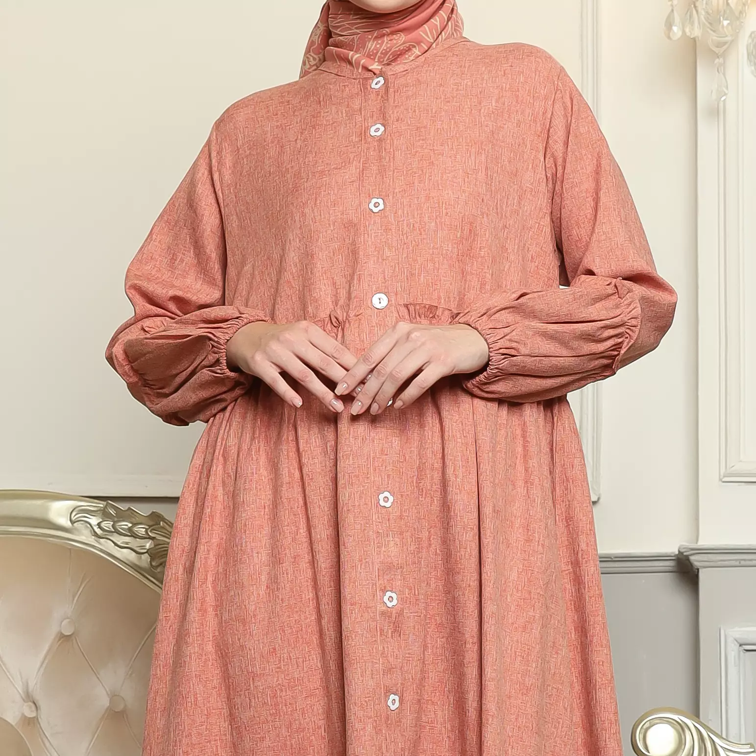 Gamis Sarimbit Wanita GMS 04 Orange