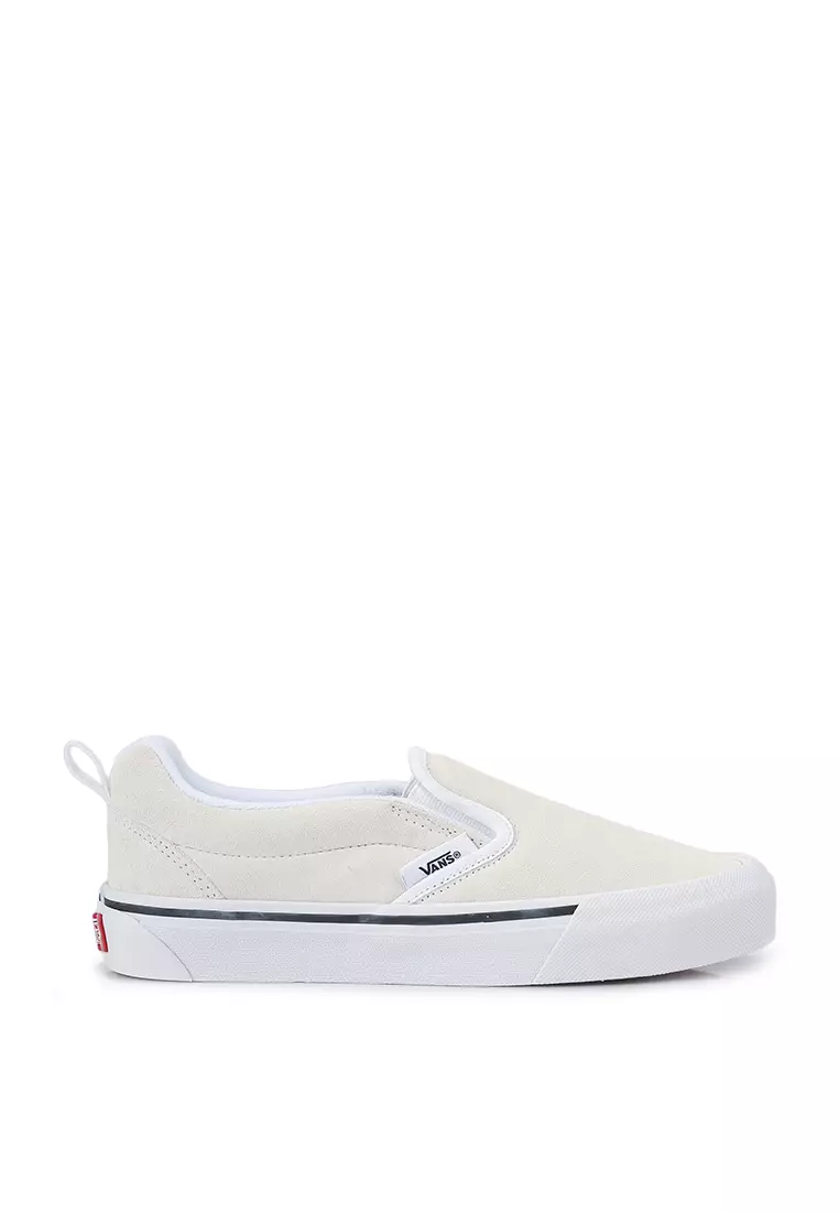 White slip on vans size 4 sale