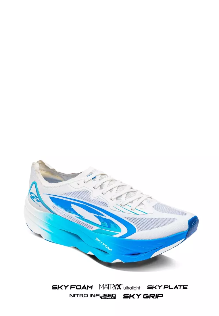 910 Nineten Geist Ekiden Elite X Sepatu Lari - Putih/Biru