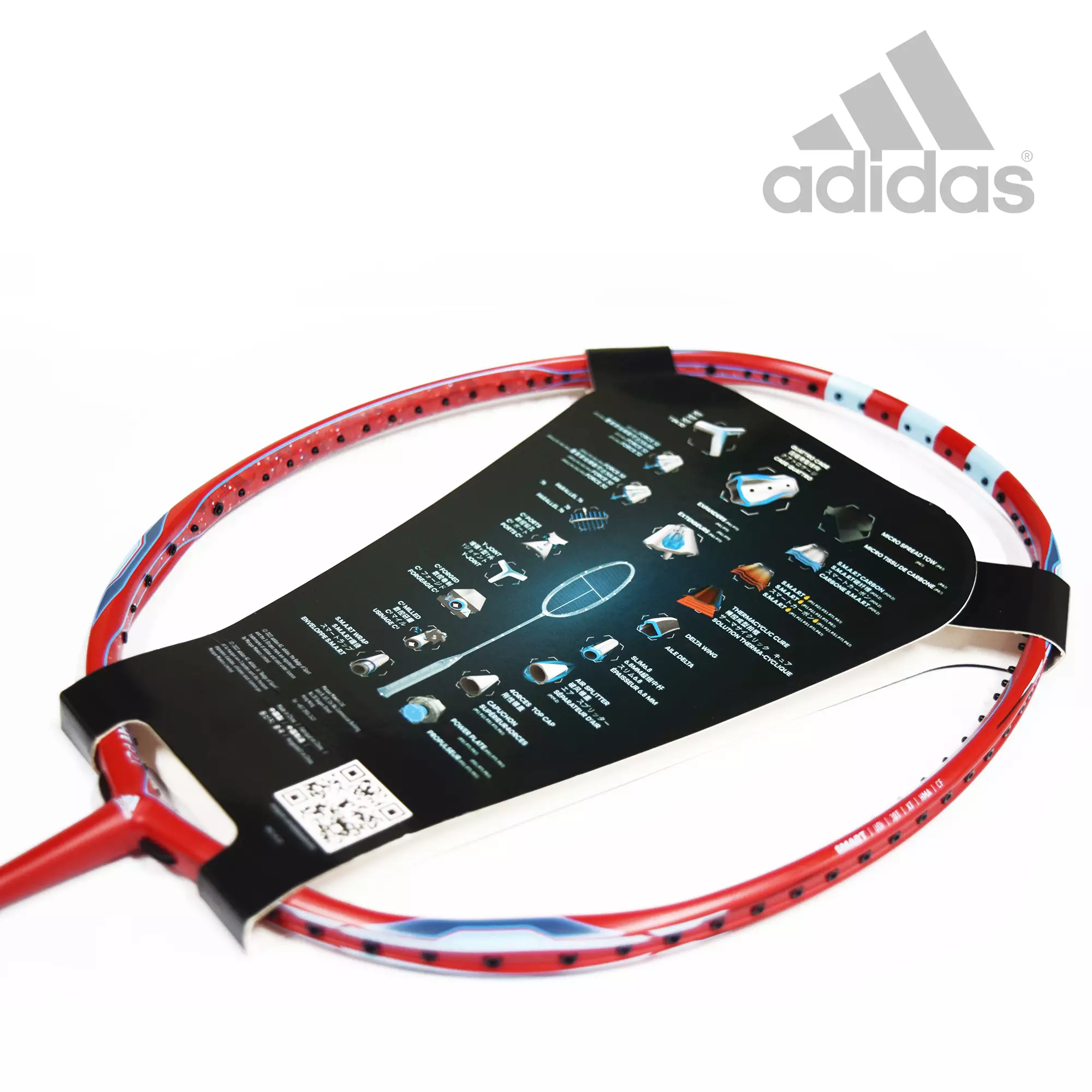Raket Bulutangkis Badminton Adidas Wucht P2.1 Vivid Red
