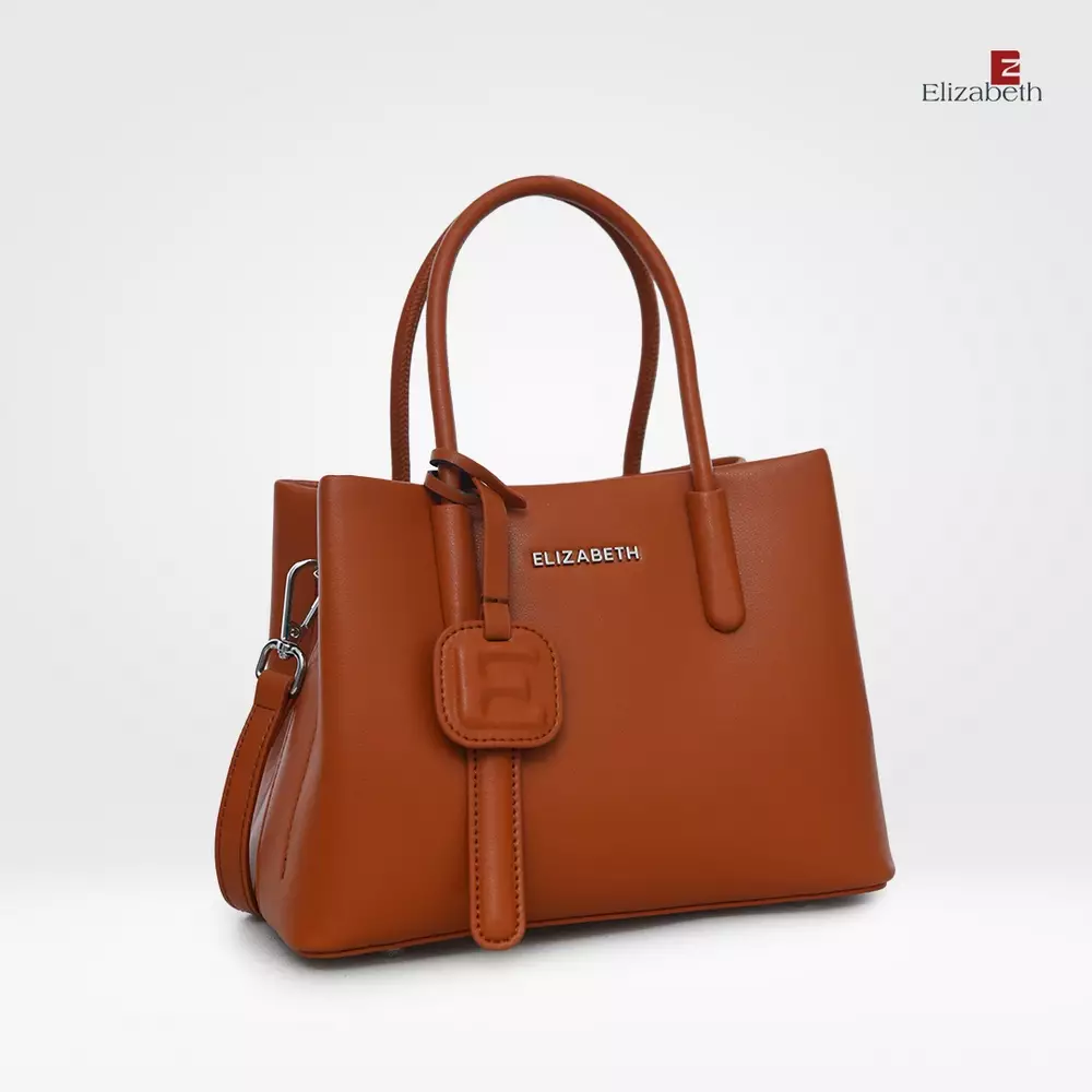Tas Elizabeth Genuine Leather Handbag 0720-0472 Brickred