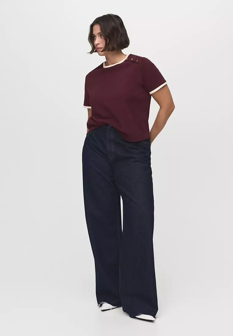 Buttoned Cotton T-Shirt