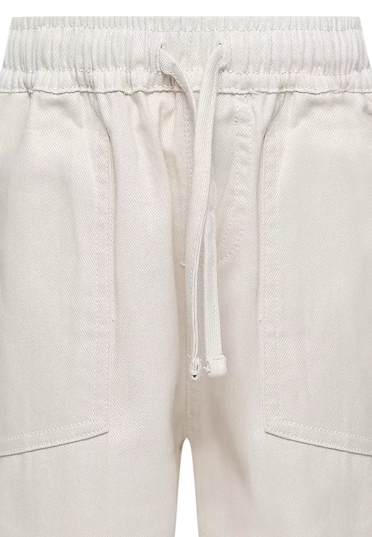 Qna Boy Ukail Celana Panjang Jogger Katun Anak Cream