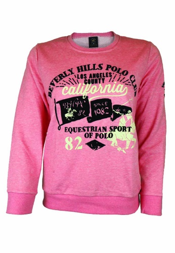 Beverly Hills Polo Club pink BHPC Women Cotton Jersey Graphic Sweater E627BAA73AA712GS_1