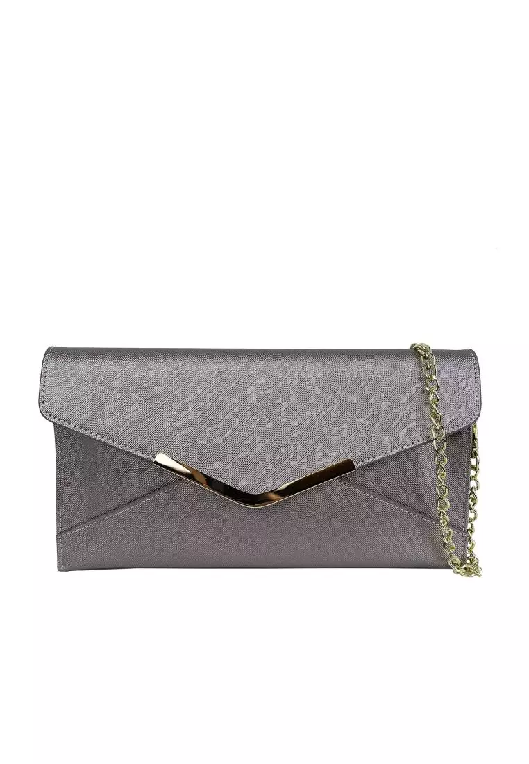 White suede clutch on sale bag