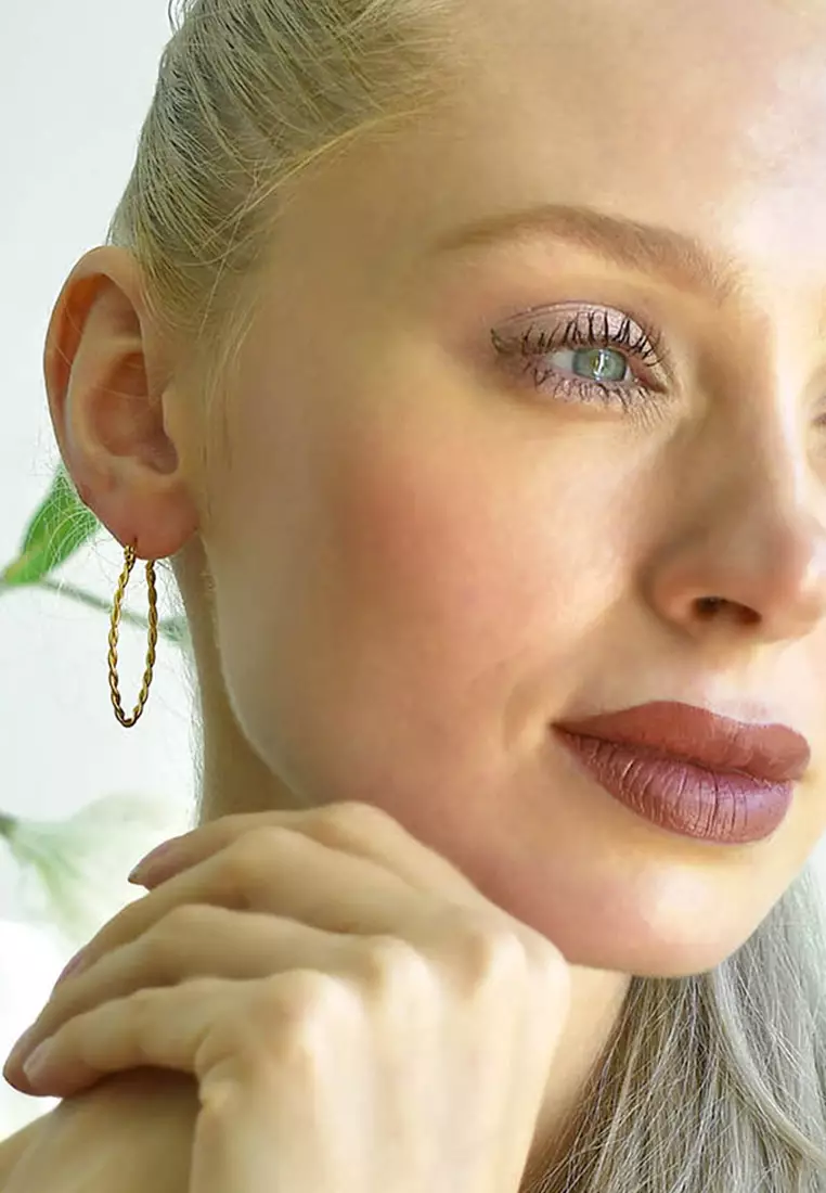 Fairy Dust Hoop Gold Layered Earrings