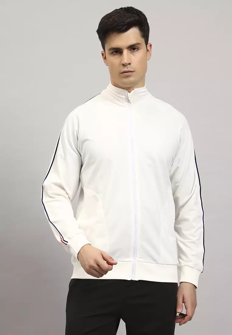 Men's CoreSync High-Neck Performance White Jacket