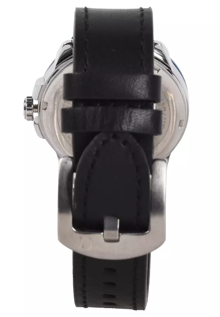 Alfa - Jam Tangan Wanita - Blue - Black Leather Strap - 55030L-D