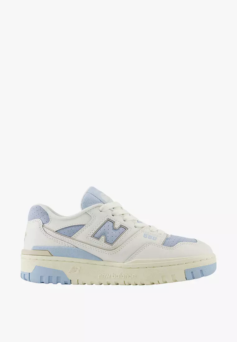 Discount on New Balance  shoes - SKU: 550 Girls Sneakers Shoes - White/Blue