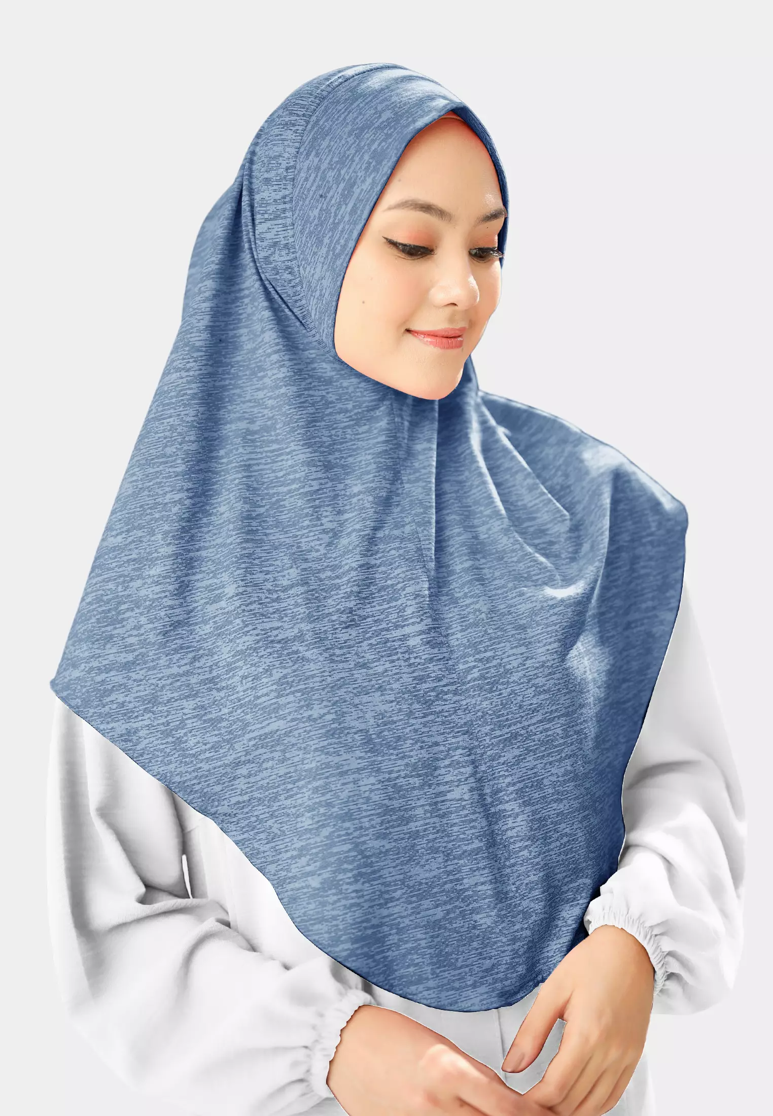Cotton Bee - Gyra Instan | Bergo Jersey Tekstur - Moonlight Blue