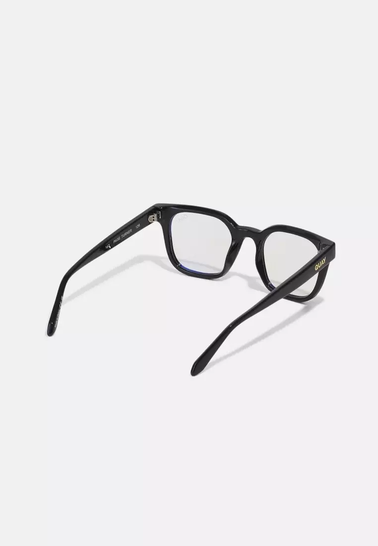 Page Turner Blue Light Glasses - Black/Clear