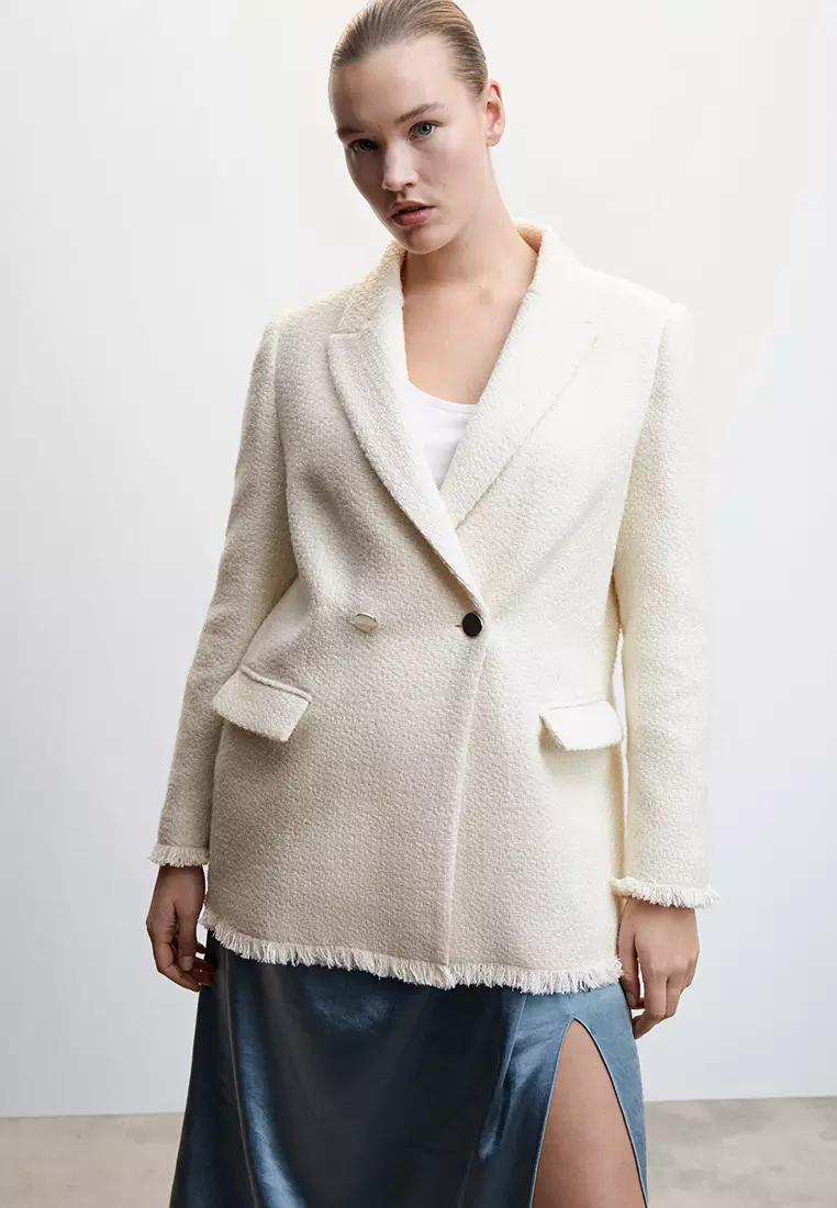 Buttons Tweed Blazer