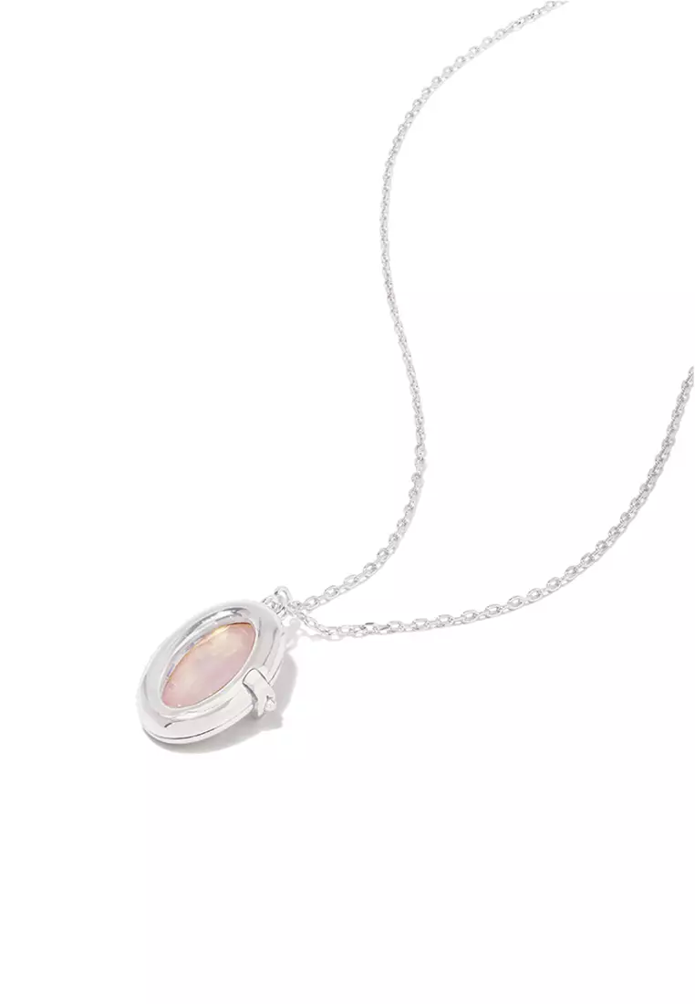 Buy Wanderlust Co Aura Rose Quartz Locket Necklace 2024 Online