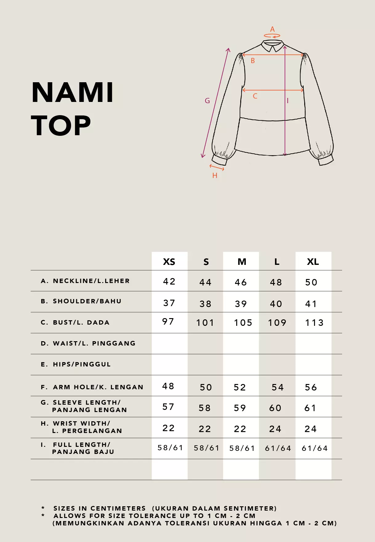 Kami Nami Bishop Sleeve Top Ash