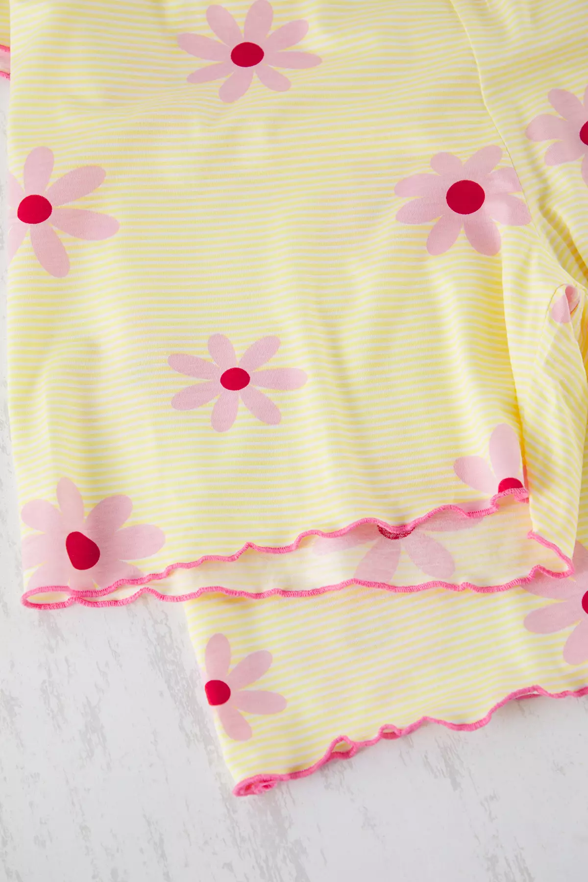 Stripes & Floral print Pyjamas Set