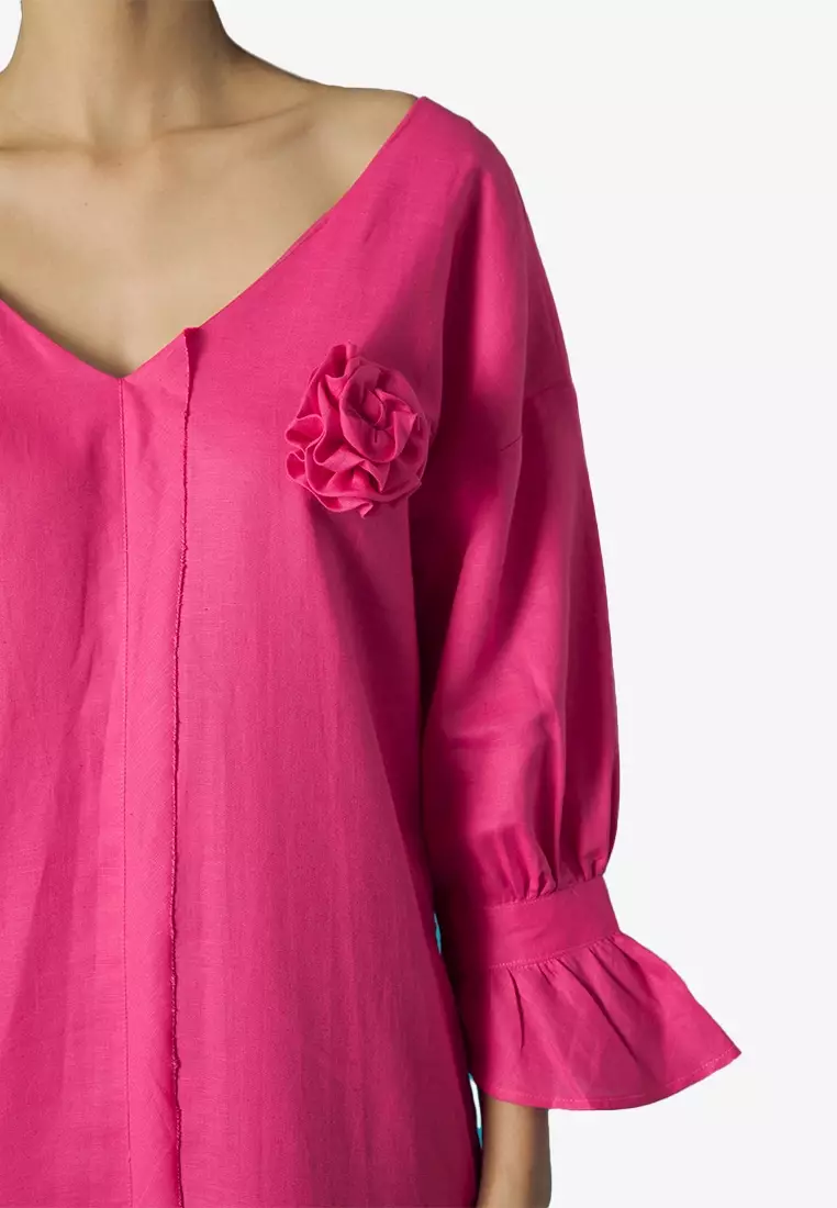 Becoming Color Me Midi Linen Dress