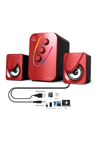 Vinnfier Vinnfier Ecco 2 RGB Usb Powered Speaker with Aux Line In - Red A2550ESD8BD10BGS_1