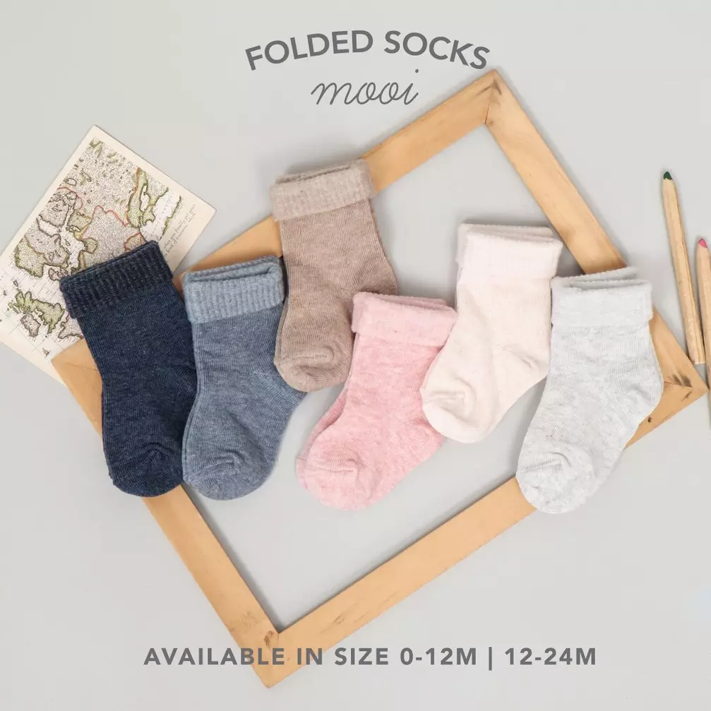 Mooi Folded Socks Kaos Kaki Anak - Pink