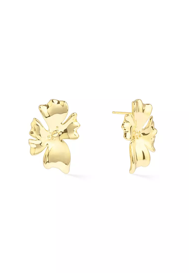 Buy Wanderlust Co In Bloom Gold Stud Earrings 2024 Online