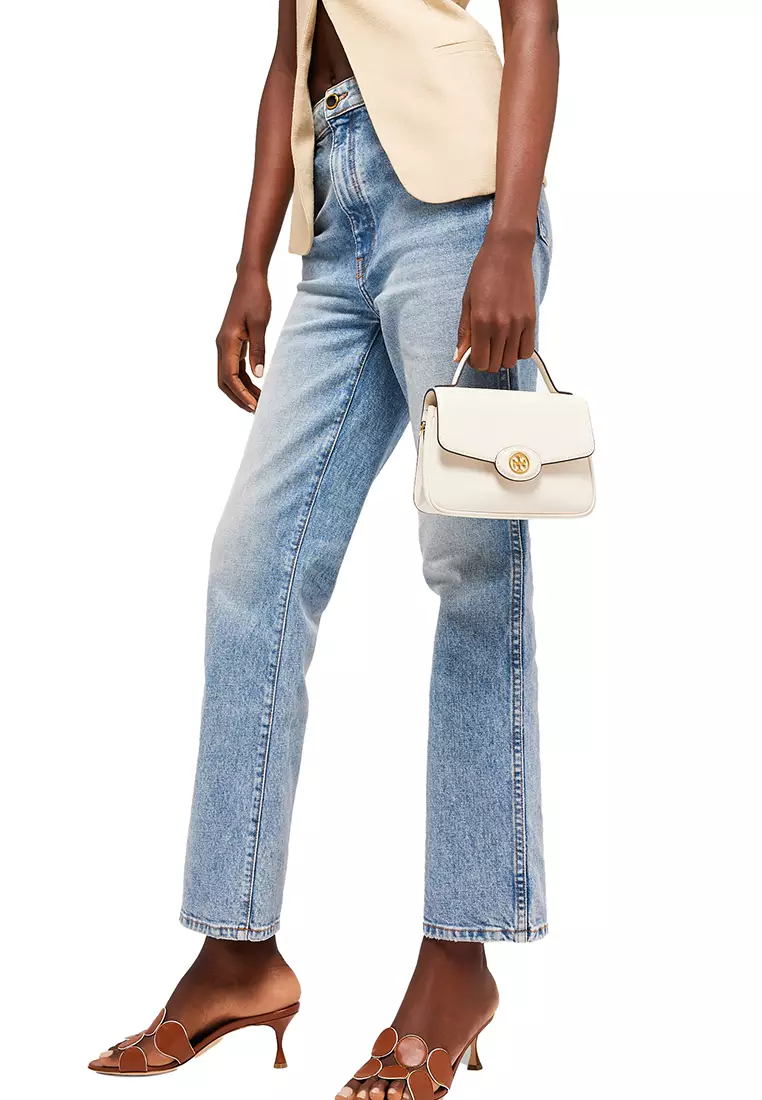 Small Robinson Spazzolato Top-Handle Bag Light Cream 153233