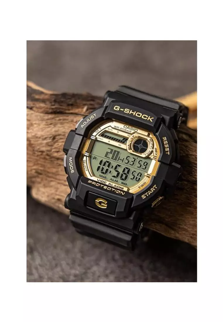 GD-350GB-1 Men's Black Resin Band Digital Sport Watch - GD-350 Series