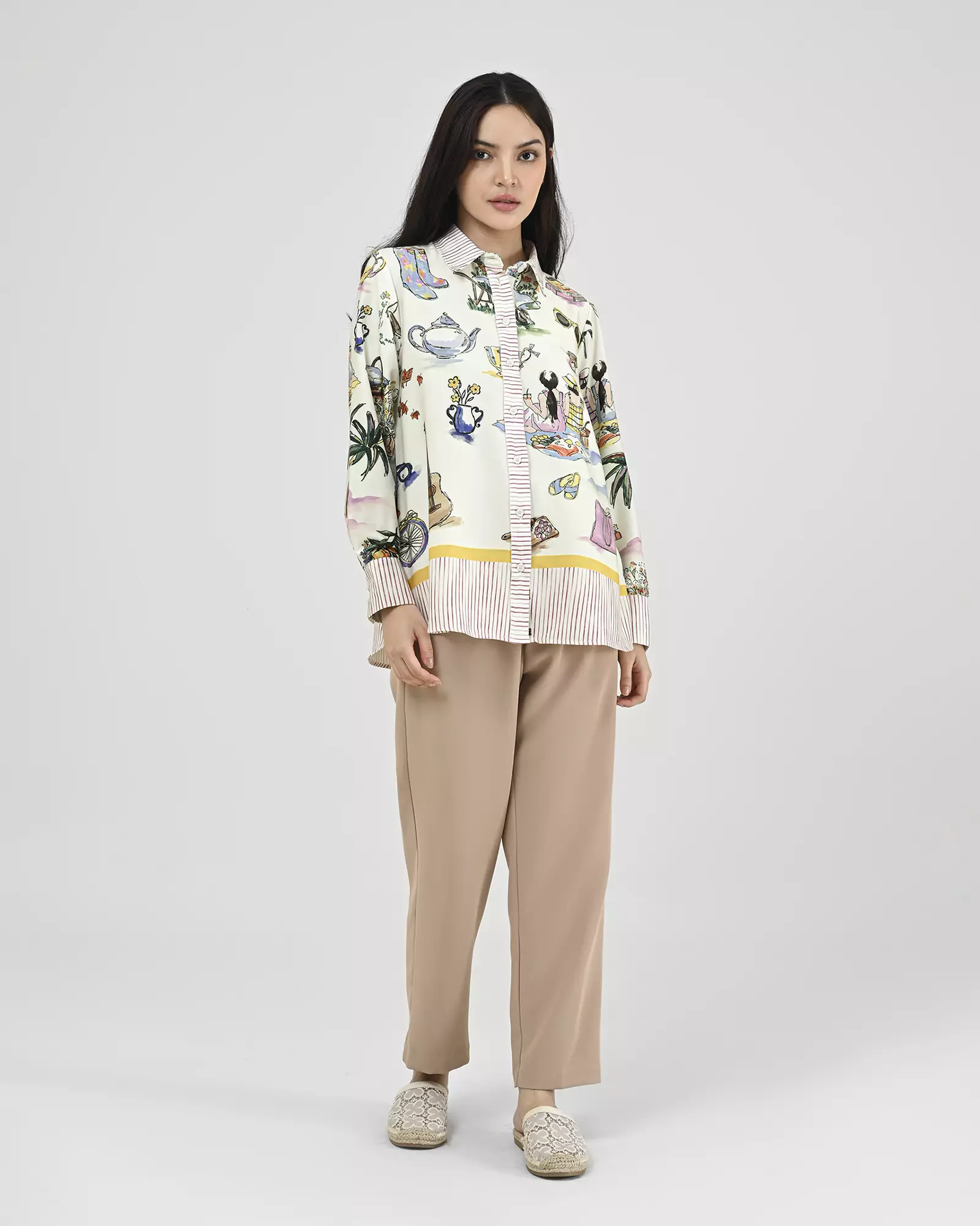 Geulis.id SASHA SHIRT - Brokenwhite