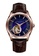 Aries Gold 褐色 Aries Gold Infinum Blue, Rose Gold and Brown Leather Watch F945BACC76CD8CGS_1
