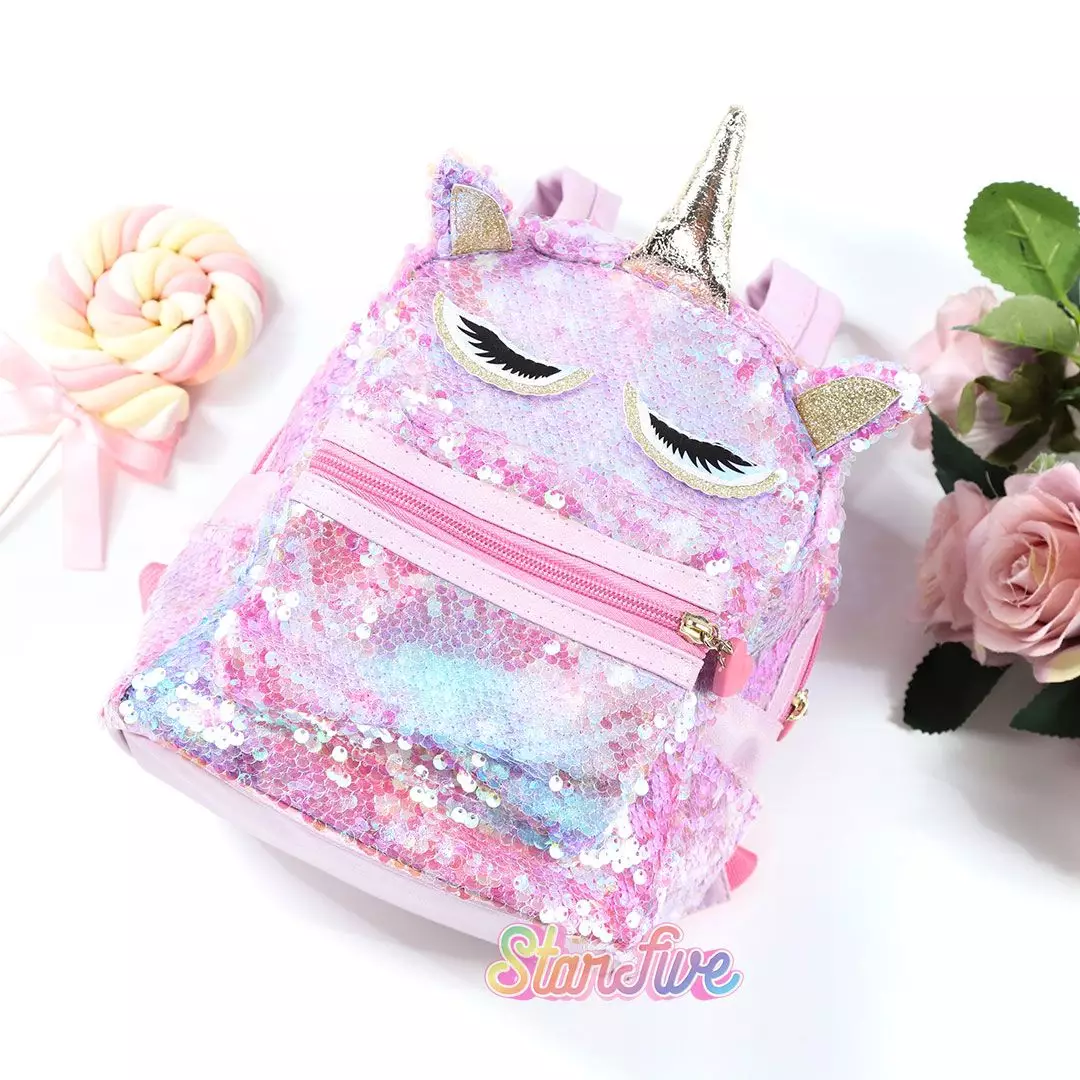 TAS SEKOLAH ANAK PEREMPUAN RANSEL ANAK TAS SEKOLAH RANSEL STARFIVE SMALL PINK UNICORN
