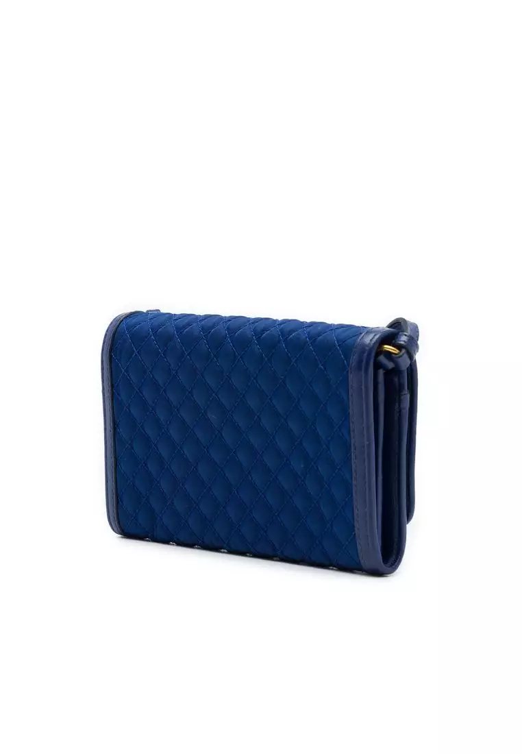 Pre-Loved Prada Impuntu Tessuto Wallet On Strap