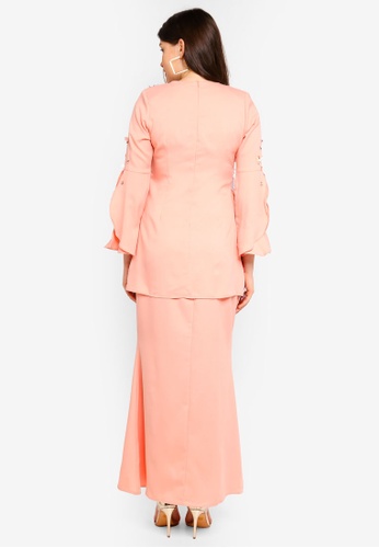 Buy Kurung Moden from peace collections in Orange at Zalora