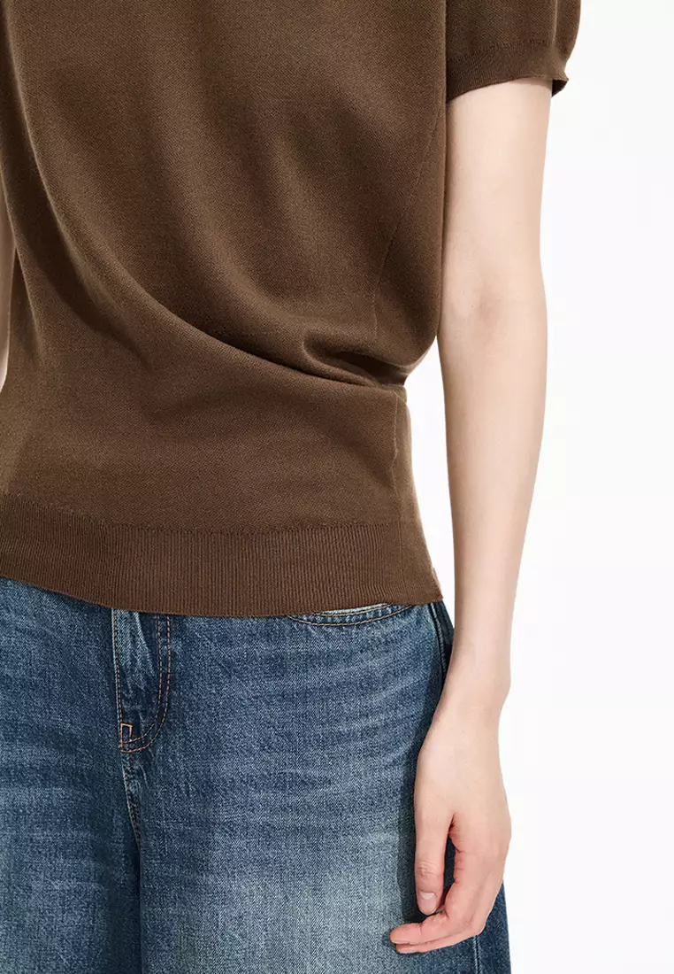 Cotton Short Sleeve Pullover Knit