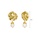 Glamorousky white Fashion Temperament Plated Gold Irregular Textured Hollow Geometric Round Earrings with Imitation Pearls F1A13AC65585BBGS_2