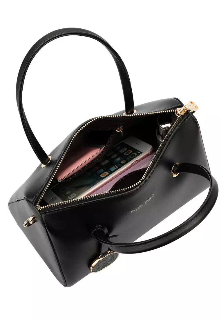 Women's Top Handle Bag / Sling Bag / Crossbody Bag - Black