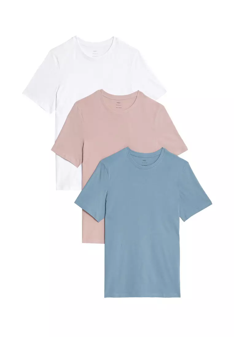 2pk Pure Cotton Long Sleeve T-Shirts Marks & Spencer Philippines