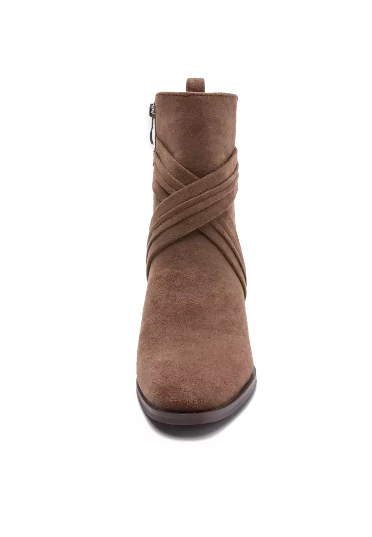 8CM Suede Fabric Ankle Boots WTY4051-27